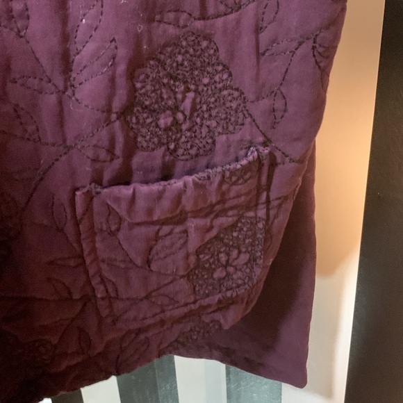 2 Pc Set Plum/Purple Vintage Pencil Skirt & Embroidered Vest Small 4/6 Woman’s - Picture 9 of 11